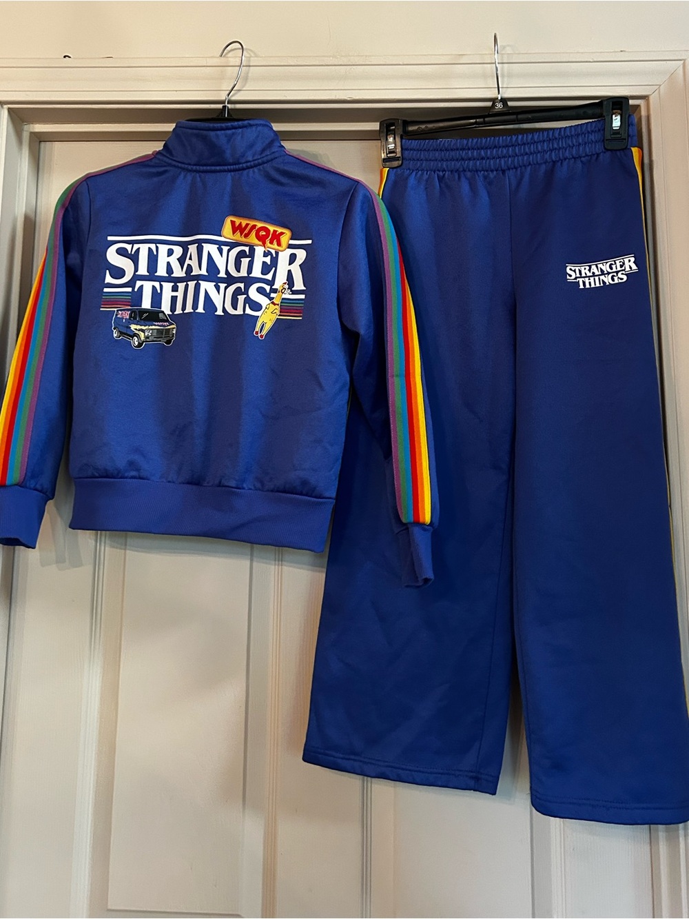 Netflix Stranger Things Royal Blue Track Jacket & Pants Unisex 7/8 Excellent